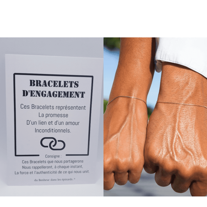 CARTE + 2 BRACELETS D'ENGAGEMENT 